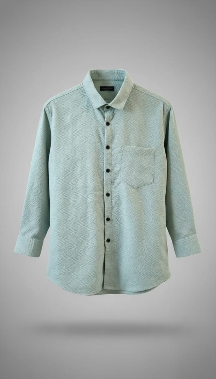 Textured Weave Regular Fit Shirt – Mint Green