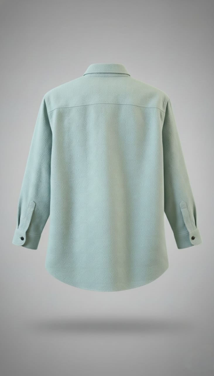 Textured Weave Regular Fit Shirt – Mint Green