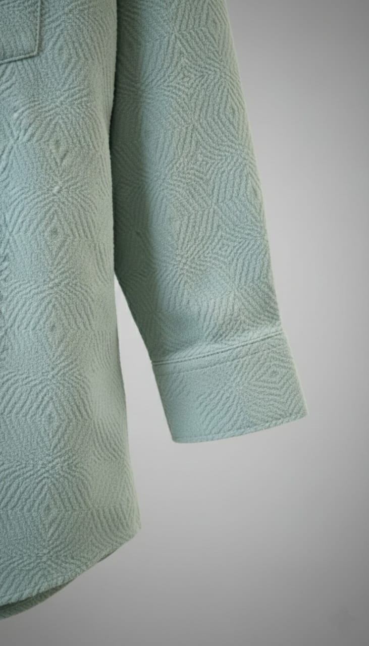 Textured Weave Regular Fit Shirt – Mint Green