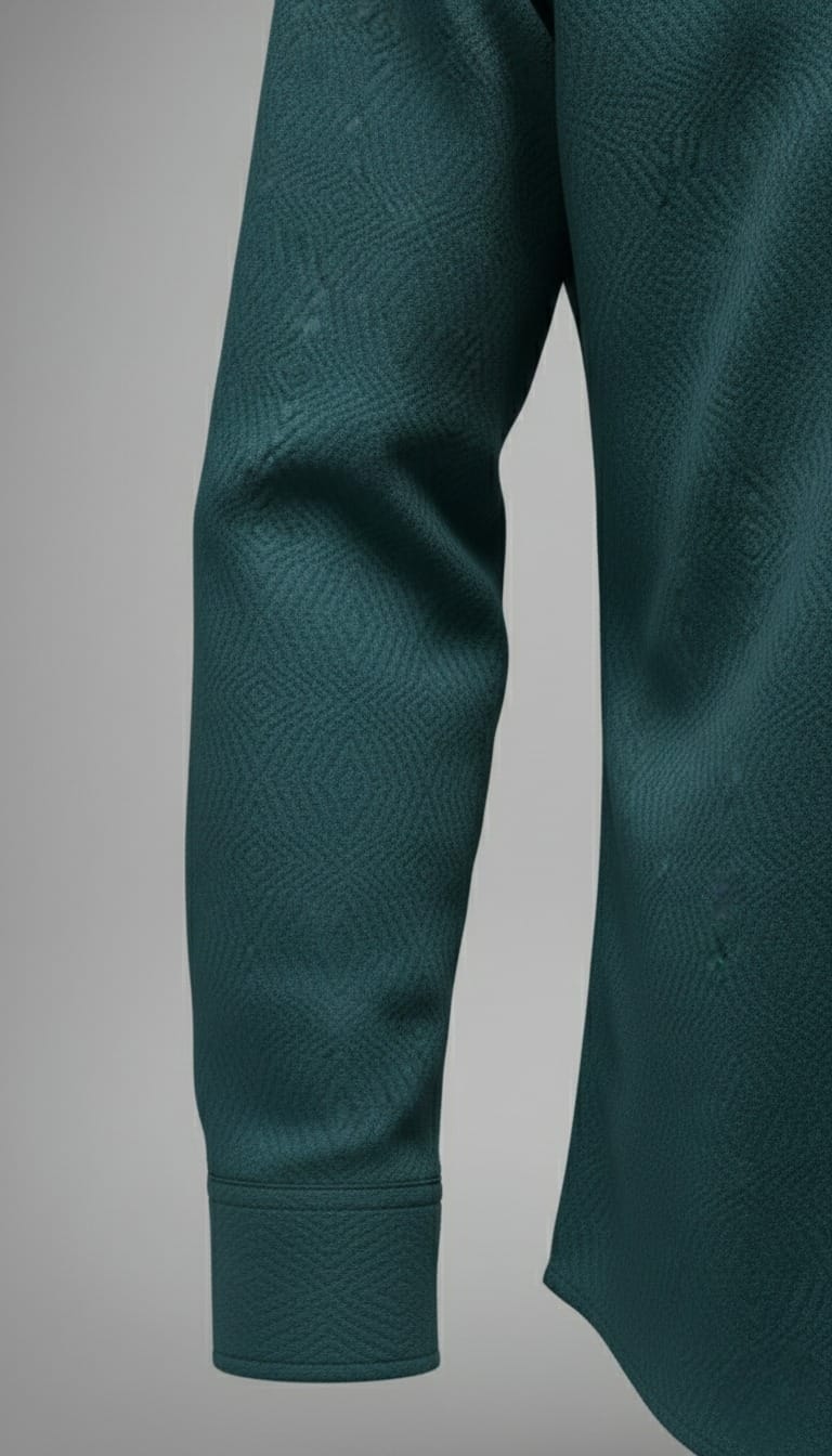 Textured Weave Regular Fit Shirt – Green