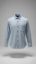 Textured Weave Regular Fit Shirt – Sky Blue