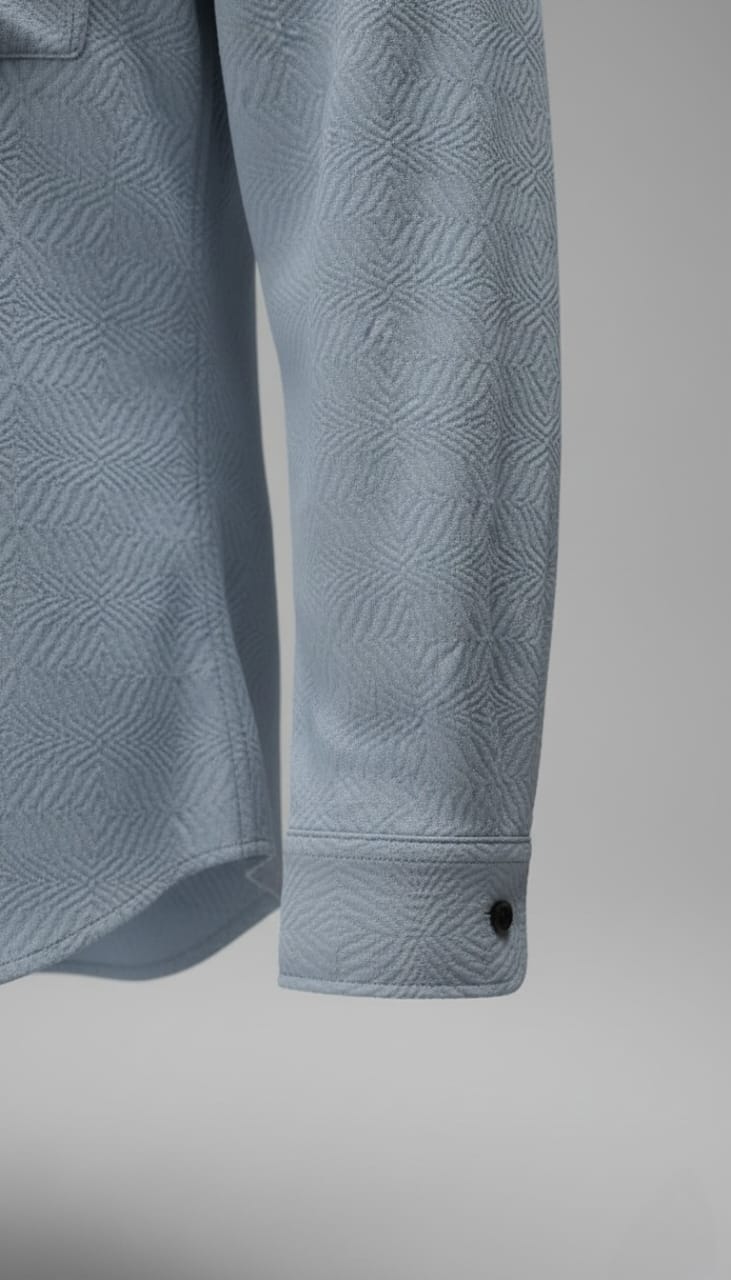 Textured Weave Regular Fit Shirt – Sky Blue