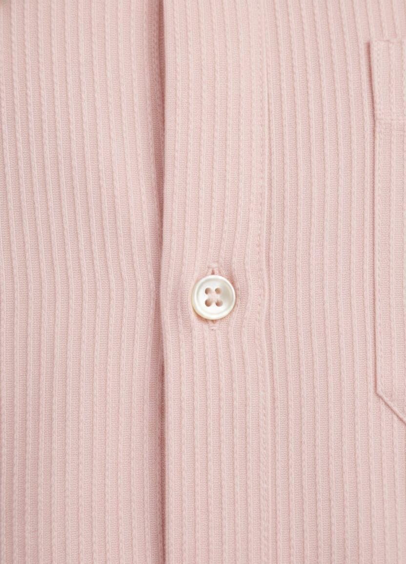Textured Stripe Regular Fit Shirt – Soft Peach