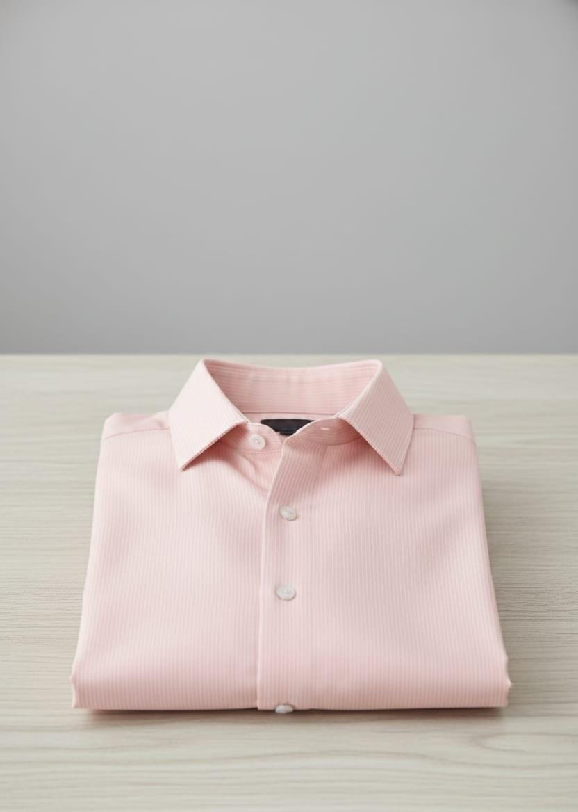 Textured Stripe Regular Fit Shirt – Soft Peach
