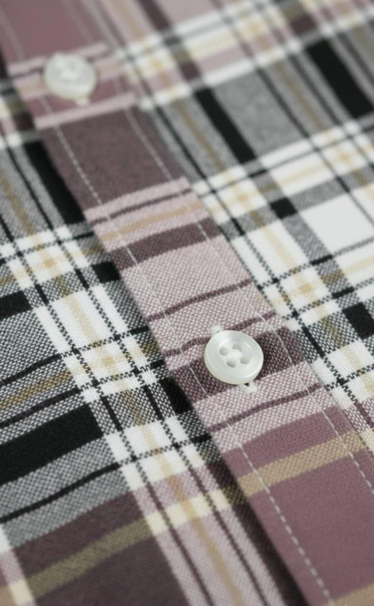 Classic Pink & Black Check Long-Sleeve Shirt