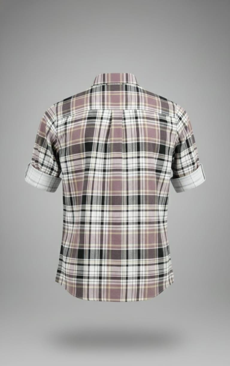 Classic Pink & Black Check Long-Sleeve Shirt