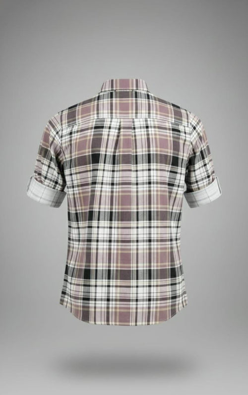 Classic Pink & Black Check Long-Sleeve Shirt