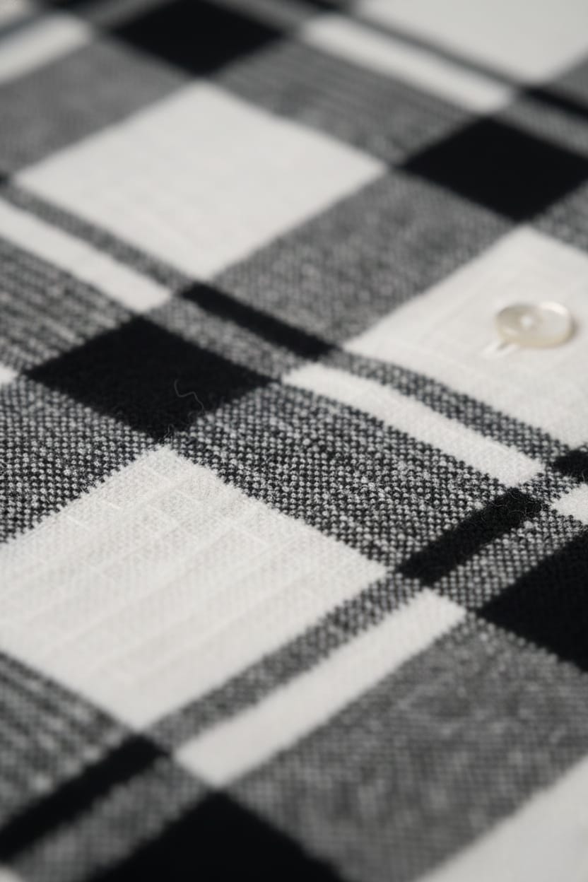 Modern Black & White Check Shirt