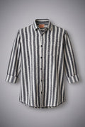 Textured Vertical Stripe Casual Shirt