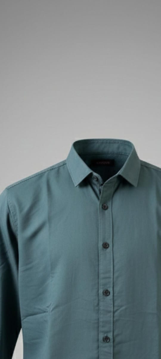Teal Solid Full-Sleeve Shirt