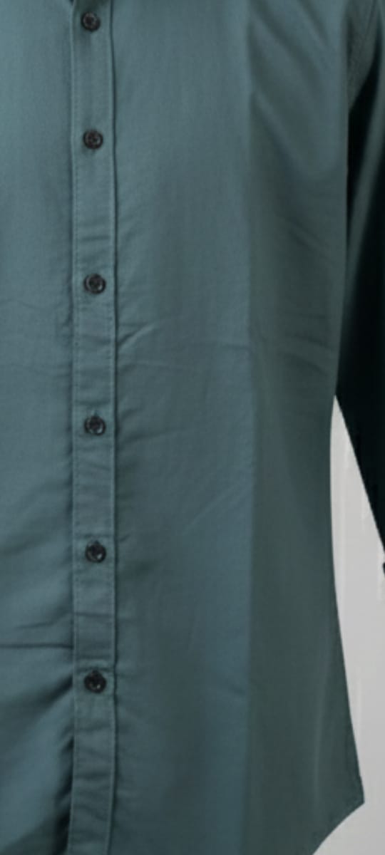 Teal Solid Full-Sleeve Shirt